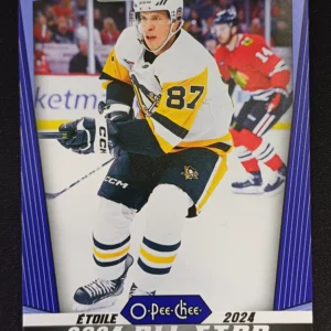 2024/2025 Upper Deck O-Pee-Chee Blue Border 528 Sidney Crosby Paralel