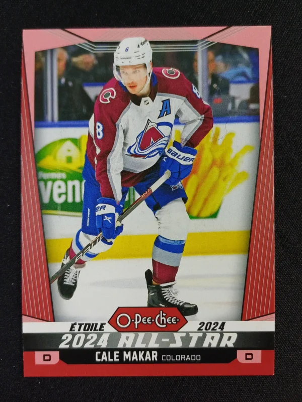 2024/2025 Upper Deck O-Pee-Chee Red Border 512 Cale Makar Paralel