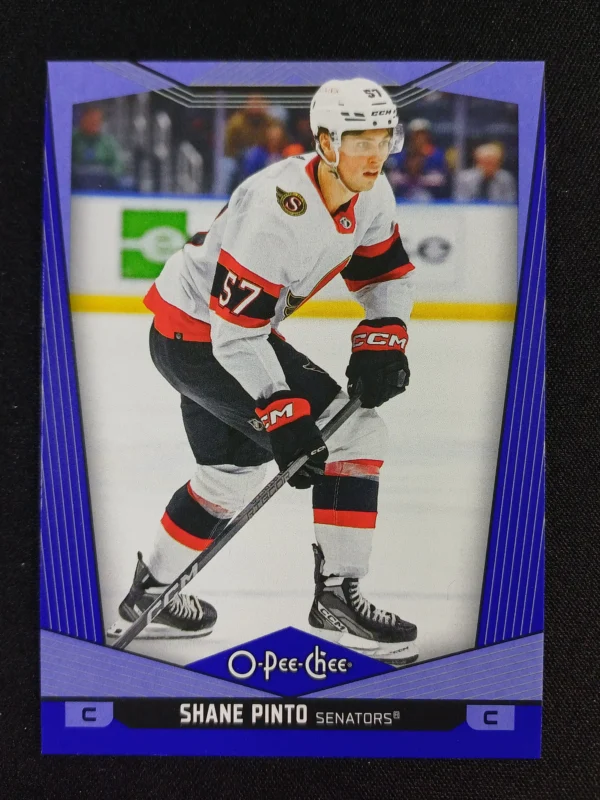 2024/2025 Upper Deck O-Pee-Chee Blue Border 380 Shane Pinto Paralel