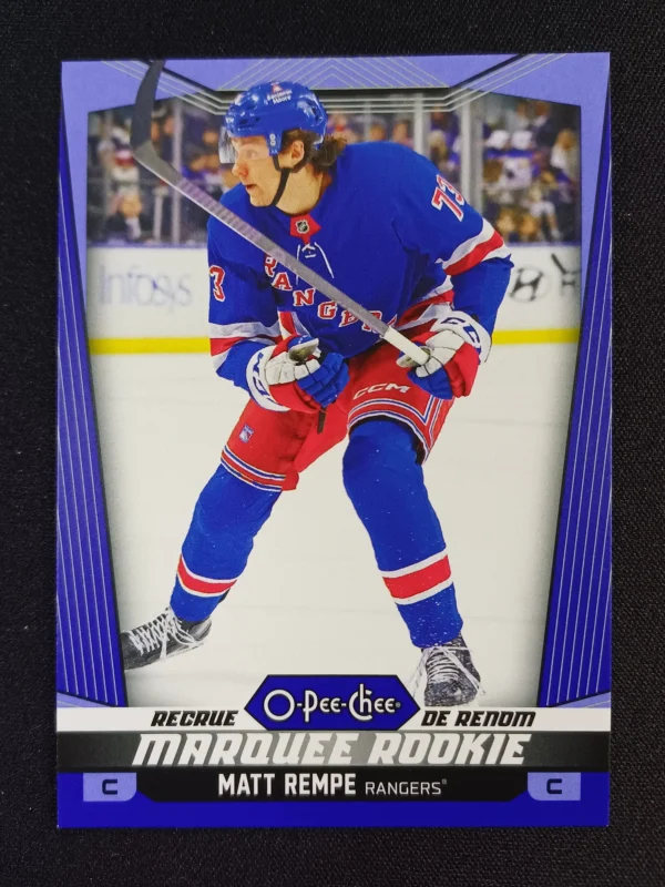2024/2025 Upper Deck O-Pee-Chee Blue Border 574 Matt Rempe Paralel