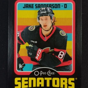 2024/2025 Upper Deck O-Pee-Chee Retro Black Border 372 Jake Sanderson Paralel 034/100