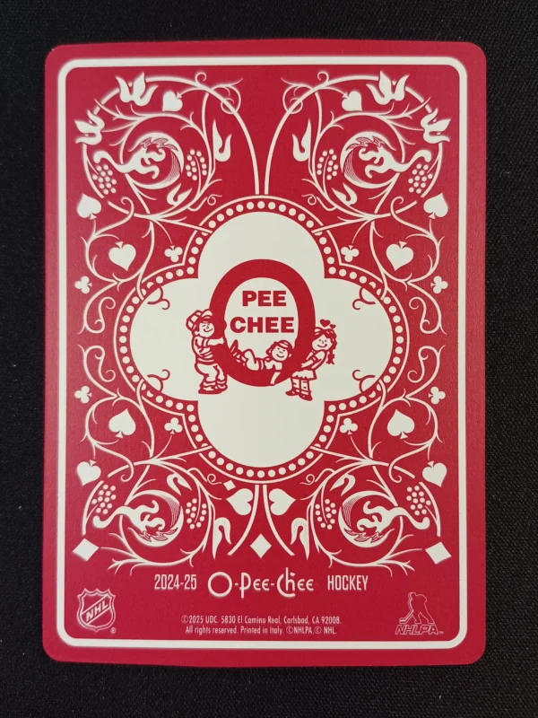 2024/2025 Upper Deck O-Pee-Chee Playing Cards Six of Hearts Dylan Larkin Inzert - Image 2
