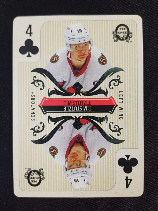 2024/2025 Upper Deck O-Pee-Chee Playing Cards Four of Clubs Tim Stutzle Inzert