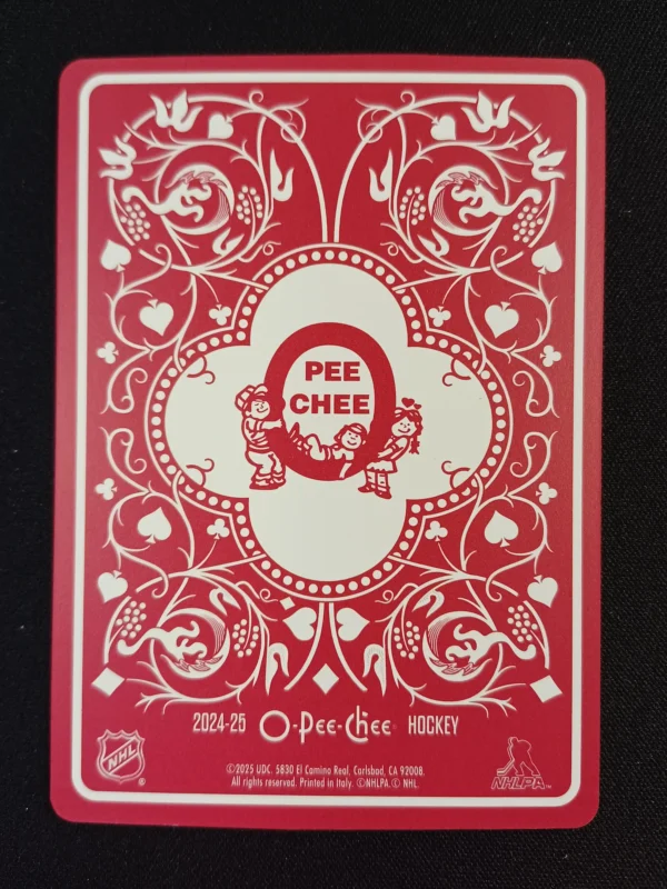 2024/2025 Upper Deck O-Pee-Chee Playing Cards Four of Clubs Tim Stutzle Inzert - Image 2