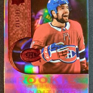 2020/2021 Upper Deck Trilogy Rookie Renditions Red Foil RR-4 Alex Belzile Inzert 086/799