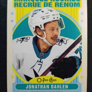 2021/2022 Upper Deck O-Pee-Chee Marquee Rookie 625 Jonathan Dahlen Inzert