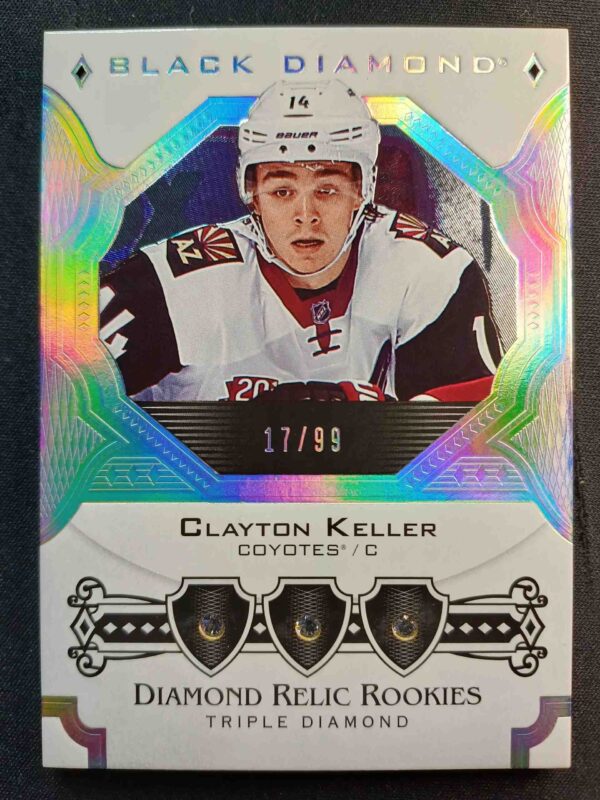 2017/2018 Upper Deck Black Diamond Triple Diamond Relic Rookies BDR-CK Clayton Keller Inzert 17/99