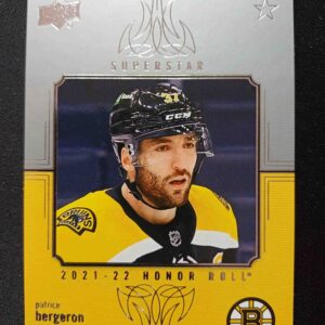 2021/2022 Upper Deck Series 1 Honor Roll HR-14 Patrice Bergeron Inzert