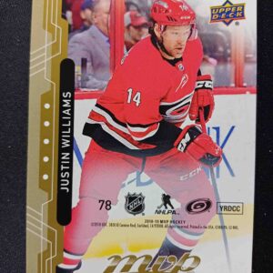 2018/2019 Upper Deck MVP Puzzle Back - Crosby 78 Justin Williams Inzert