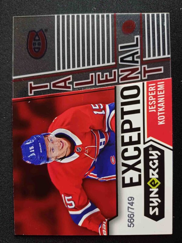 2018/2019 Upper Deck Synergy Exceptional Talent ET-20 Jesperi Kotkaniemi Inzert