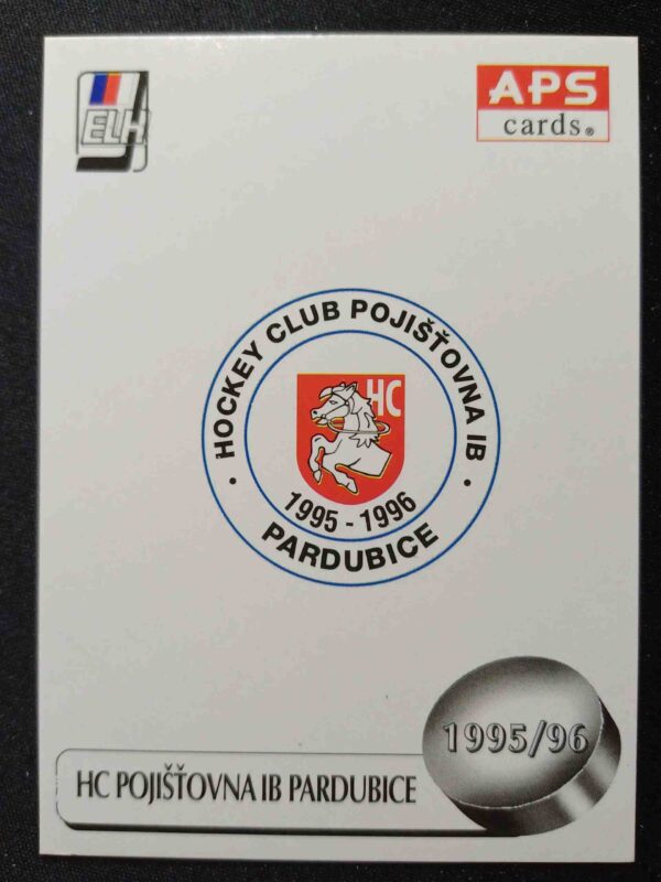 1995/1996 APS Cards Base Logo HC Pardubice Inzert