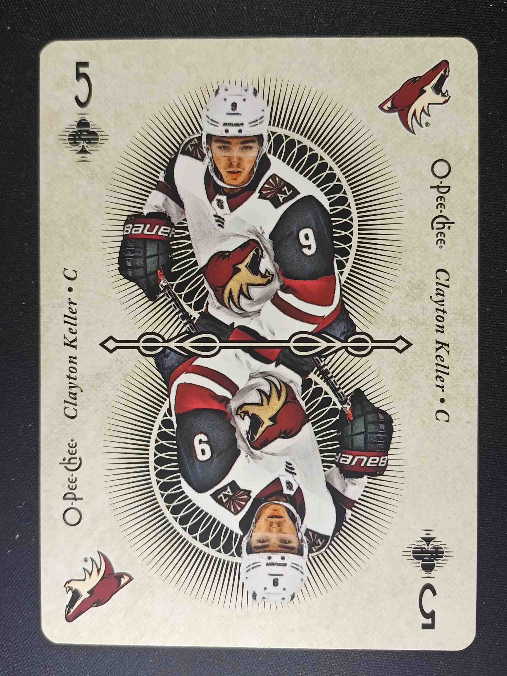 2018/2019 Upper Deck O-Pee-Chee Playing Cards Five of Clubs Clayton Keller Inzert