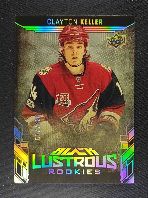 2017/2018 Upper Deck UD Black Black Lustrous Rookies LR-CK Clayton Keller Inzert 138/299