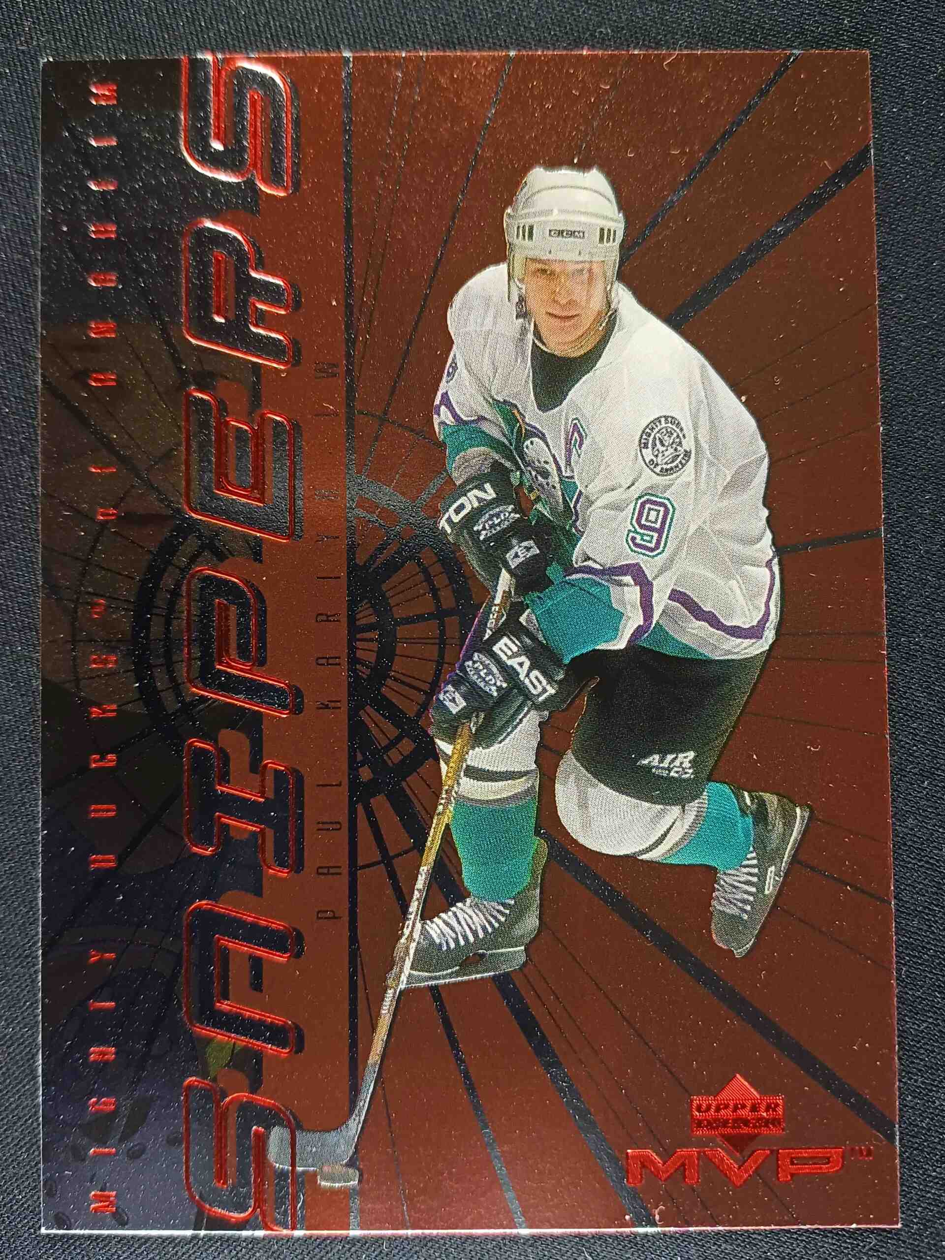 1998/1999 Upper Deck MVP Snipers S06 Paul Kariya Inzert