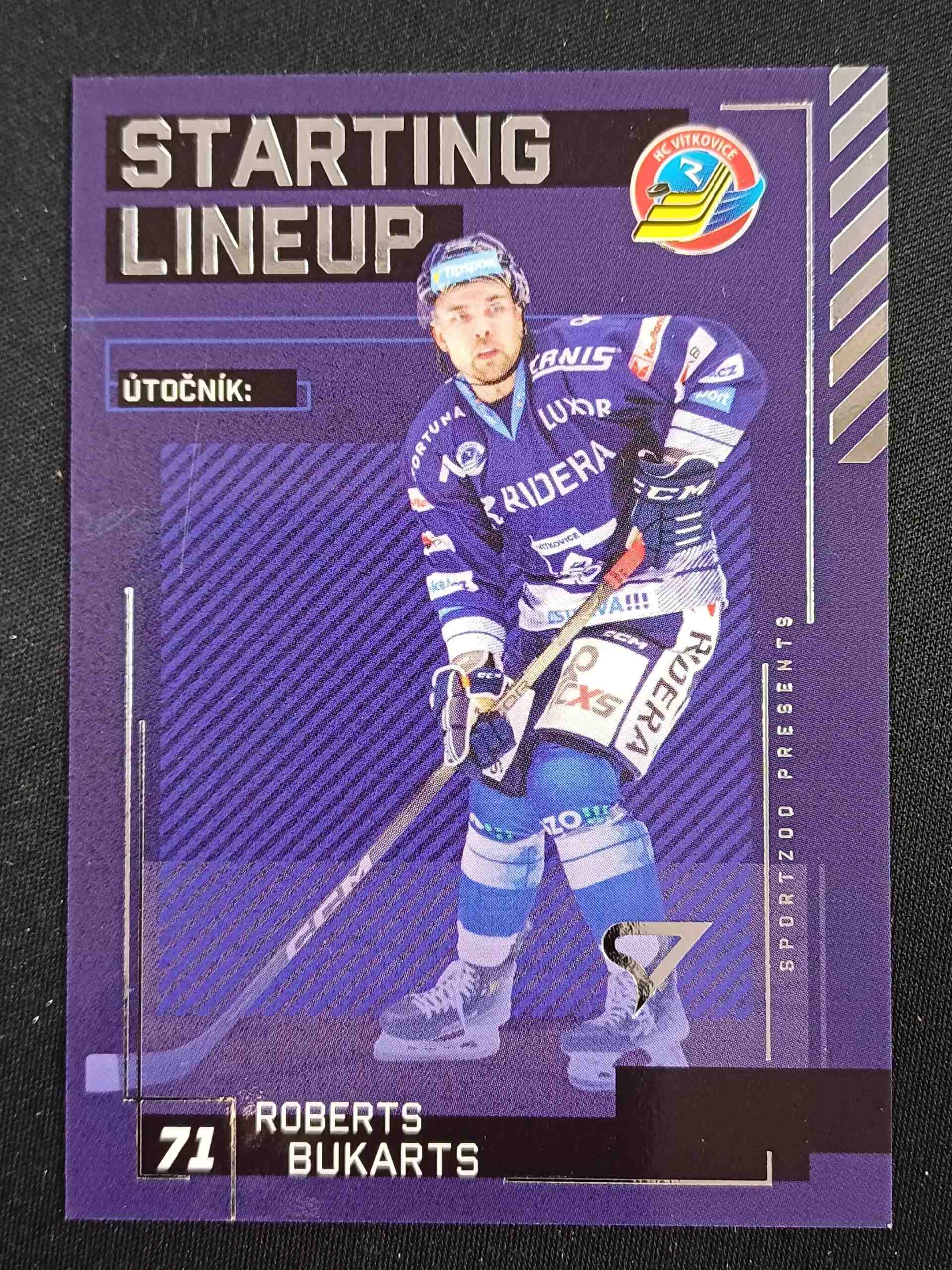 2023/2024 Sportzoo Serie 2 Starting Lineup SL-22 Roberts Bukarts Inzert