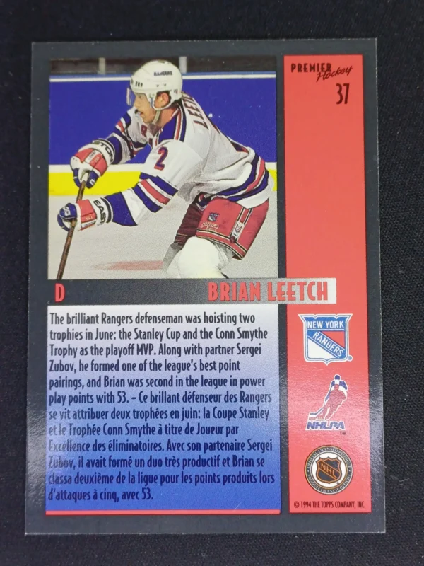 1994/1995 Topps OPC Premier Special Effects 37 Brian Leetch Paralel - Image 2