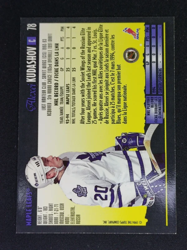 1994/1995 Topps OPC Premier Special Effects 78 Alexei Kudashov Paralel - Image 2