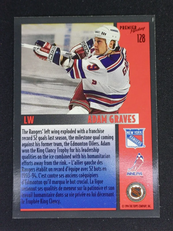 1994/1995 Topps OPC Premier Special Effects 128 Adam Graves Paralel - Image 2