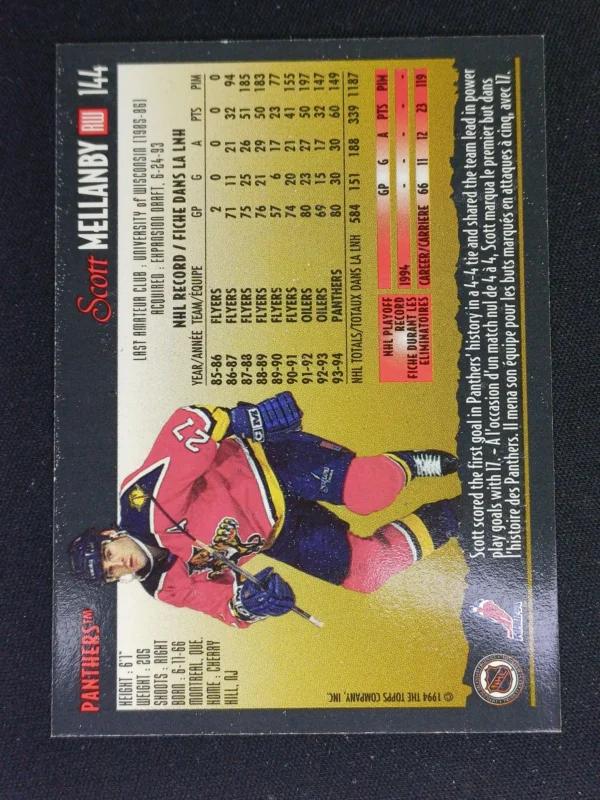 1994/1995 Topps OPC Premier Special Effects 144 Scott Mellanby Paralel - Image 2