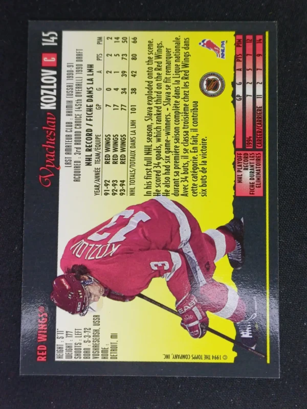 1994/1995 Topps OPC Premier Special Effects 145 Vyacheslav Kozlov Paralel - Image 2