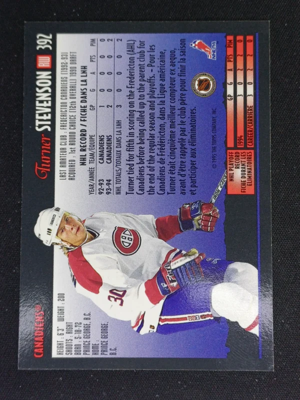 1994/1995 Topps OPC Premier Special Effects 392 Turner Stevenson Paralel - Image 2