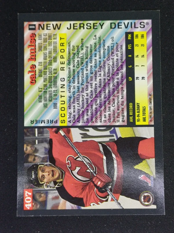 1994/1995 Topps OPC Premier Special Effects 407 Cale Hulse Paralel - Image 2