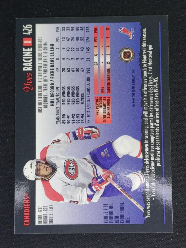 1994/1995 Topps OPC Premier Special Effects 426 Yves Racine Paralel - Image 2