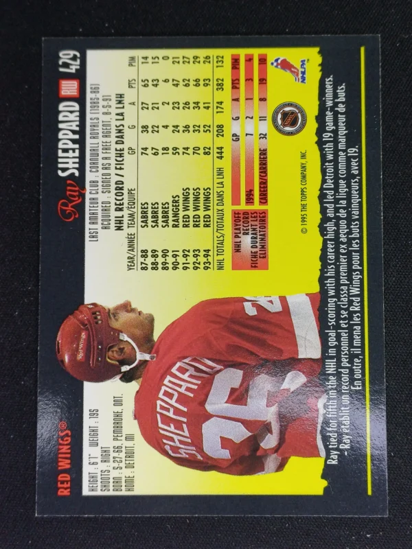 1994/1995 Topps OPC Premier Special Effects 429 Ray Sheppard Paralel - Image 2