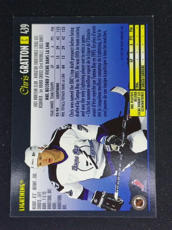 1994/1995 Topps OPC Premier Special Effects 439 Chris Gratton Paralel - Image 2