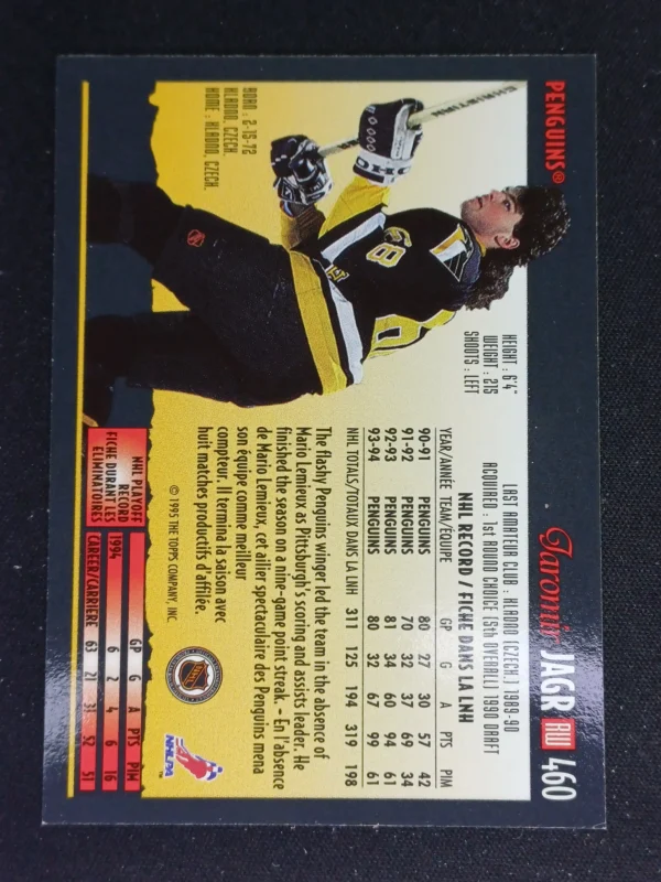 1994/1995 Topps OPC Premier Special Effects 460 Jaromir Jagr Paralel - Image 2
