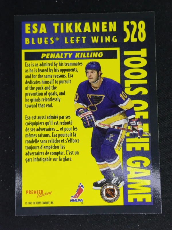1994/1995 Topps OPC Premier Special Effects 528 Esa Tikkanen Paralel - Image 2