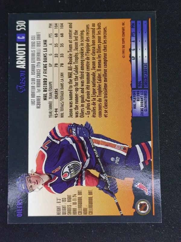 1994/1995 Topps OPC Premier Special Effects 530 Jason Arnott Paralel - Image 2