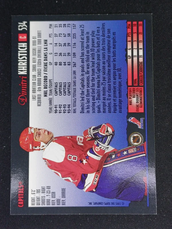 1994/1995 Topps OPC Premier Special Effects 534 Dimitri Khristich Paralel - Image 2