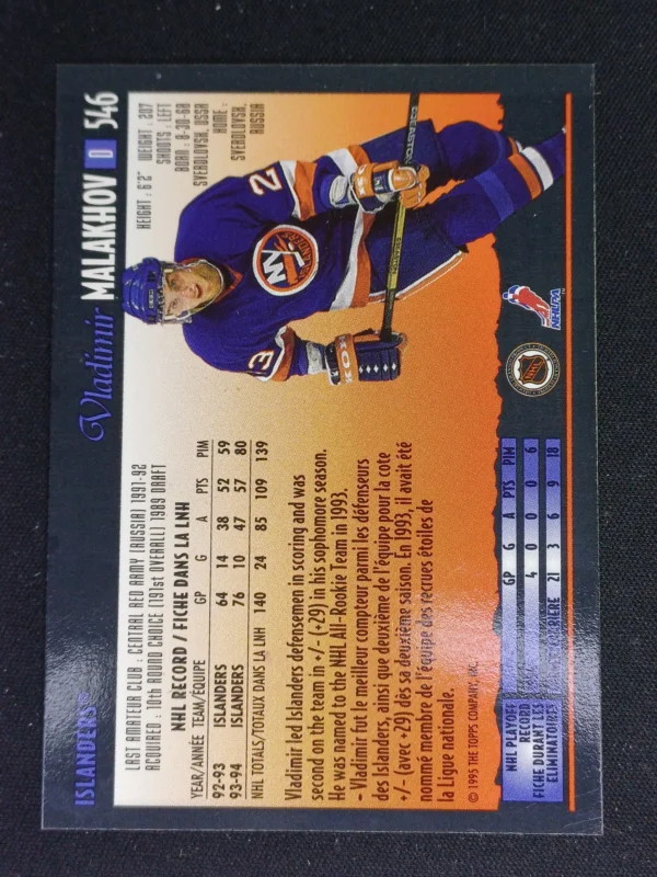 1994/1995 Topps OPC Premier Special Effects 546 Vladimir Malakhov Paralel - Image 2
