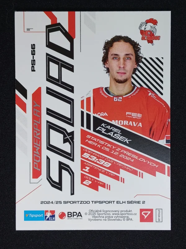 2024/2025 Sportzoo Serie 2 Powerplay Squad Golden Fireworks PS-66 Karel Plášek Inzert 43/45 - Image 2