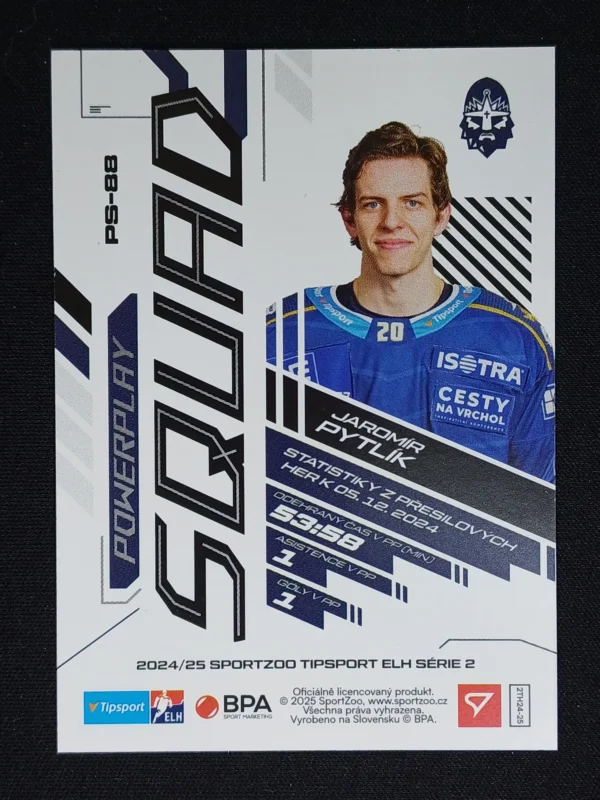 2024/2025 Sportzoo Serie 2 Powerplay Squad Black Rainbow PS-88 Jaromír Pytlík Inzert 66/99 - Image 2