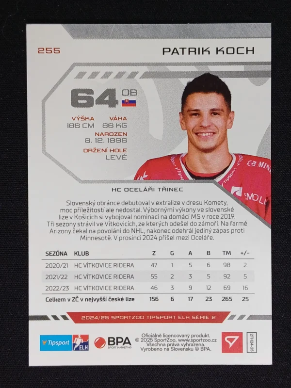2024/2025 Sportzoo Serie 2 Purple Iceberg 255 Patrik Koch Paralel 24/60 - Image 2
