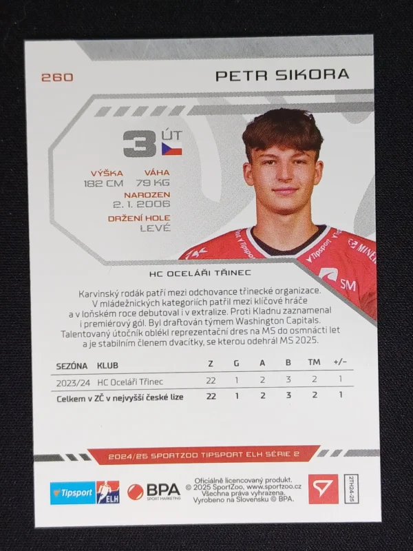 2024/2025 Sportzoo Serie 2 Purple Iceberg 260 Petr Sikora Paralel 36/60 - Image 2
