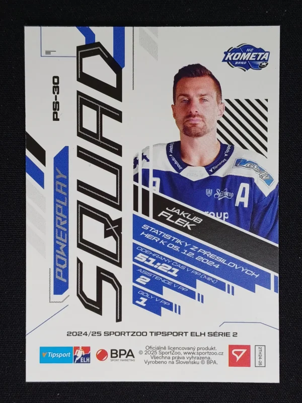 2024/2025 Sportzoo Serie 2 PowerPlay Squad PS-30 Jakub Flek Inzert - Image 2