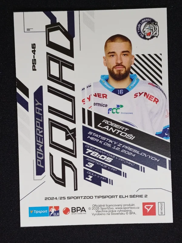 2024/2025 Sportzoo Serie 2 PowerPlay Squad PS-46 Robert Lantoši Inzert - Image 2