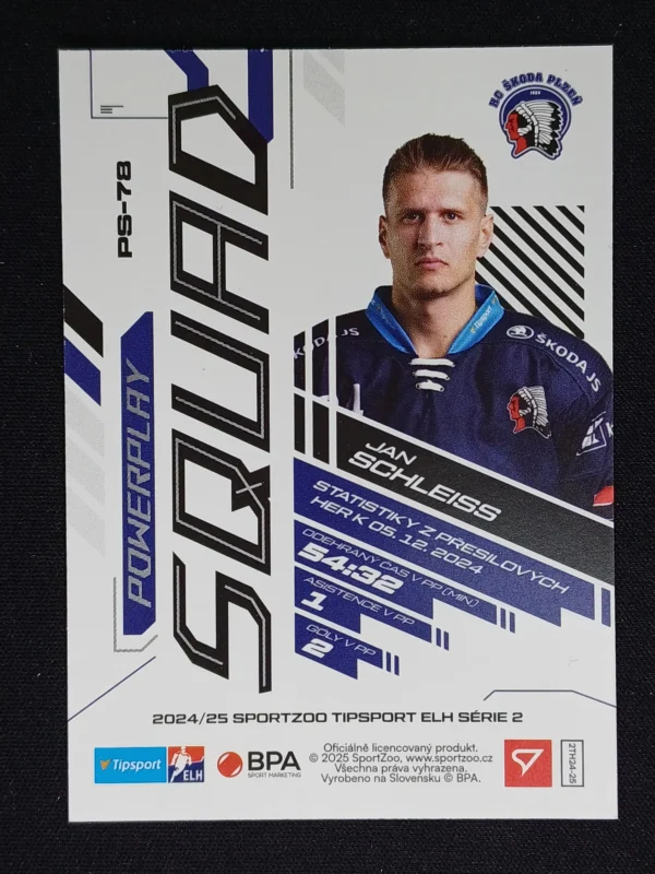 2024/2025 Sportzoo Serie 2 PowerPlay Squad PS-78 Jan Schleiss Inzert - Image 2