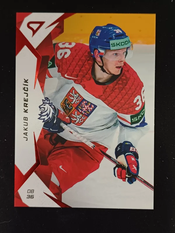 2025 Sportzoo Hokejové Česko Red 18 jakub Krejčík Paralel