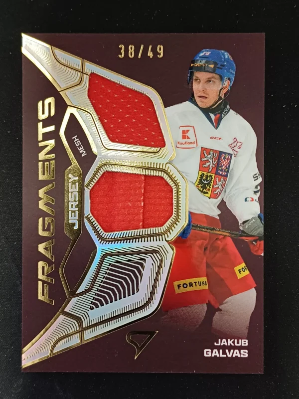 2025 Sportzoo Hokejové Česko Jersey Fragments JF-JG Jakub Galvas Jersey 38/49