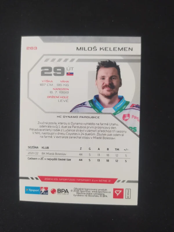 2024/2025 Sportzoo Serie 2 Green Glitter 263 Miloš Kelemen Paralel 16/30 - Image 2
