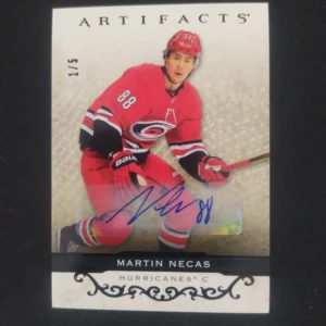 2021/2022 Upper Deck Artifacts Black 76 Martin Necas AUTO 1/5