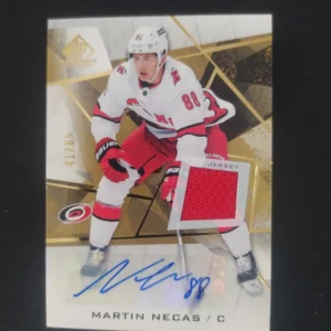 2021/2022 Upper Deck SPGU Gold Material 37 Martin Necas AUTO Jersey 41/65