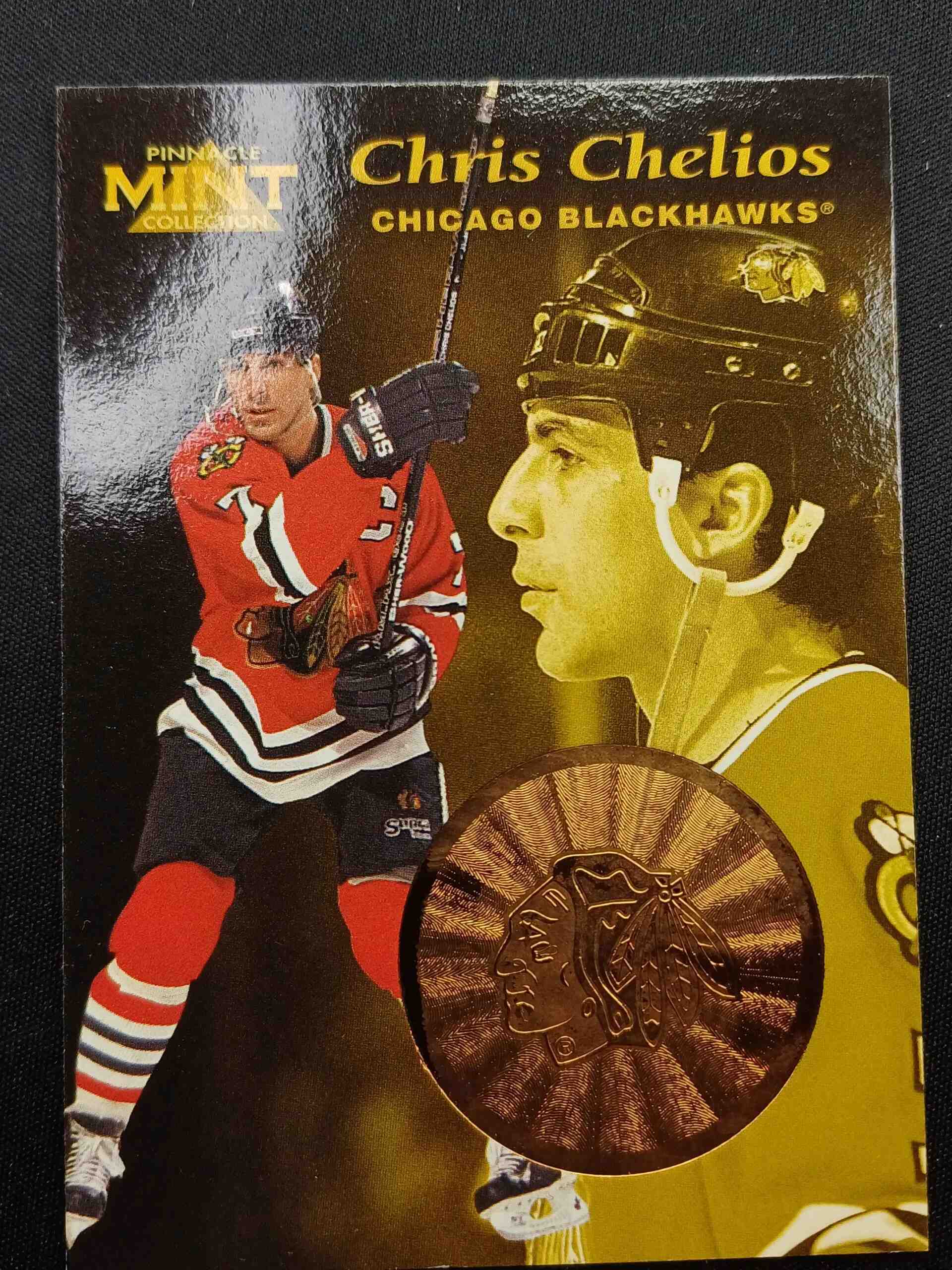 1996/1997 Pinnacle Mint Collection Bronze 22 Chris Chelios Paralel