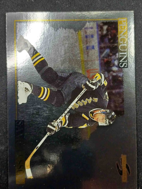 1995/1996 Pinnacle Score Black Ice 203 Ulf Samuelsson Paralel