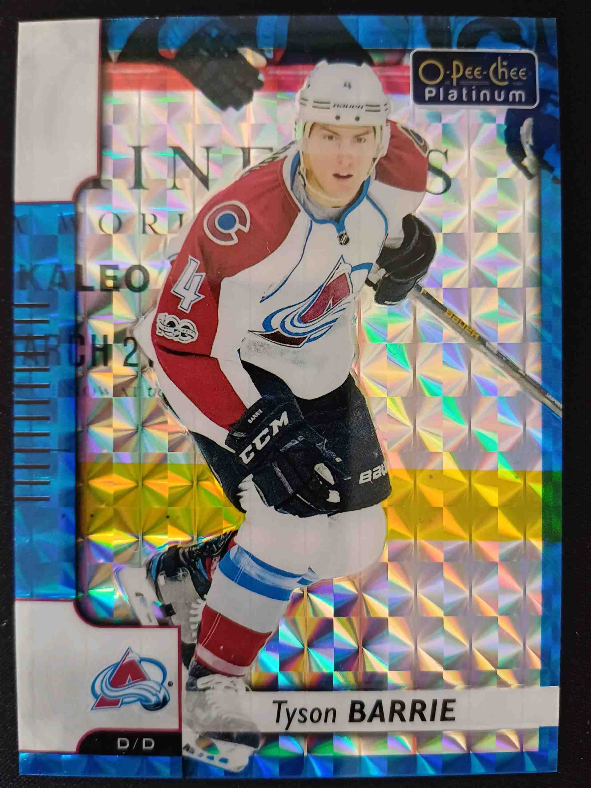 2017/2018 Upper Deck OPC Platinum Royal Blue Cubes 99 Tyson Barrie Paralel 51/99