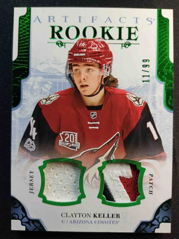 2017/2018 Upper Deck Artifacts Emerald Patch Rookie 179 Clayton Keller Patch 11/99